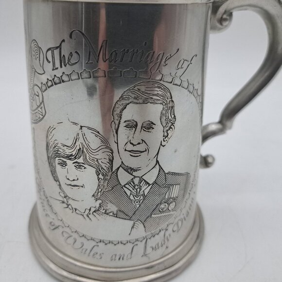 Pewter Mug Lady Diana and Prince Chrales Wedding - Picture 8 of 11